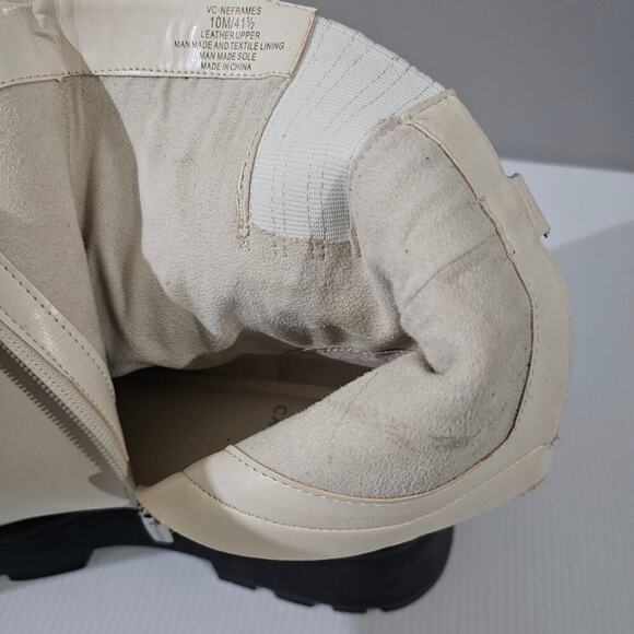 NEW Vince Camuto Neframes Ankle Boot Women 10 Cream Leather Chunky Sole Platform - Picture 12 of 16